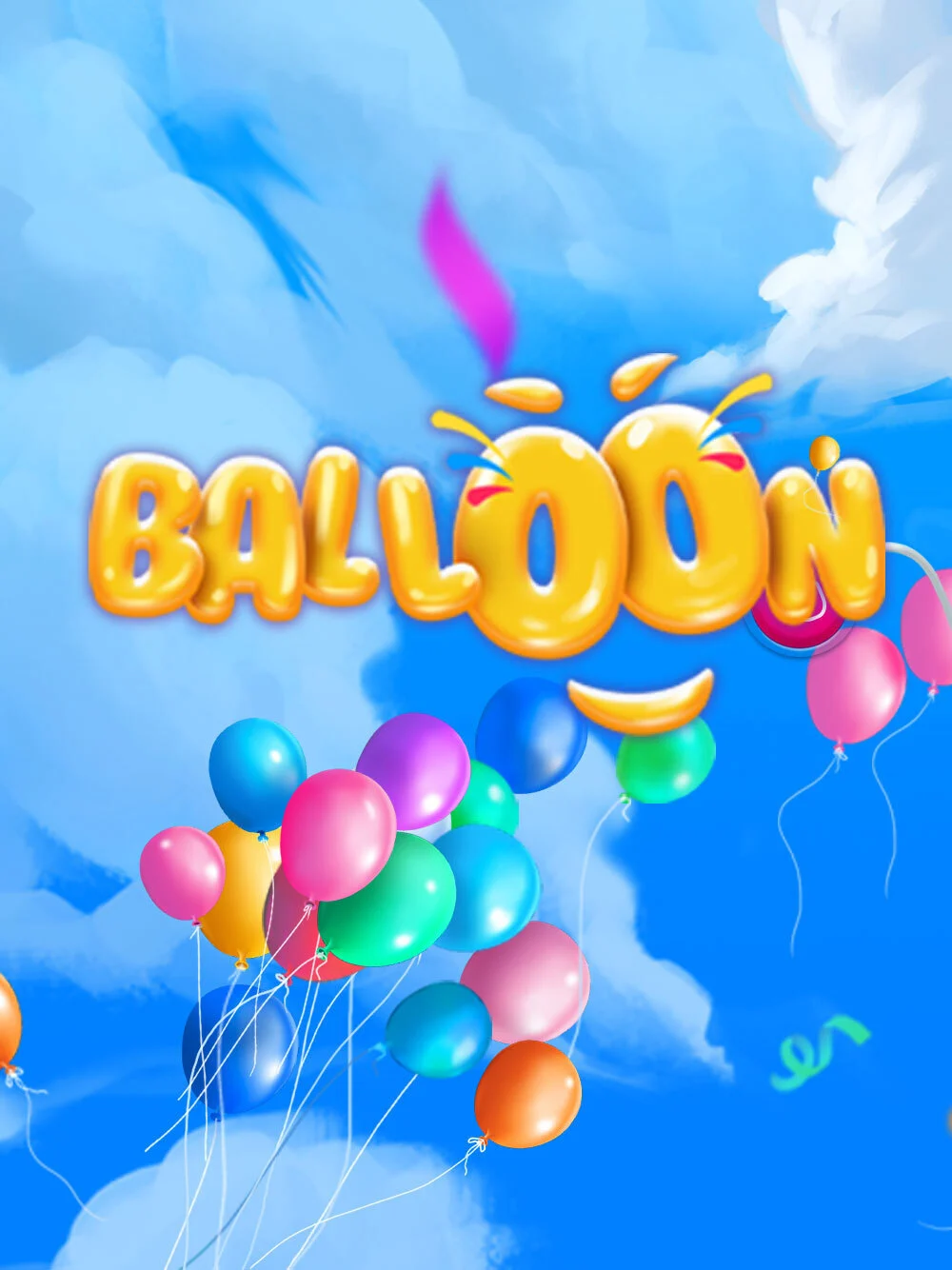 Juego de globos con sensación casual y colores brillantes.